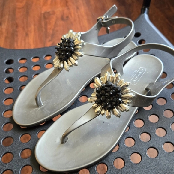 Coach "Hilda" Jelly Thong Sandals Women's Size 6 - Picture 5 of 5